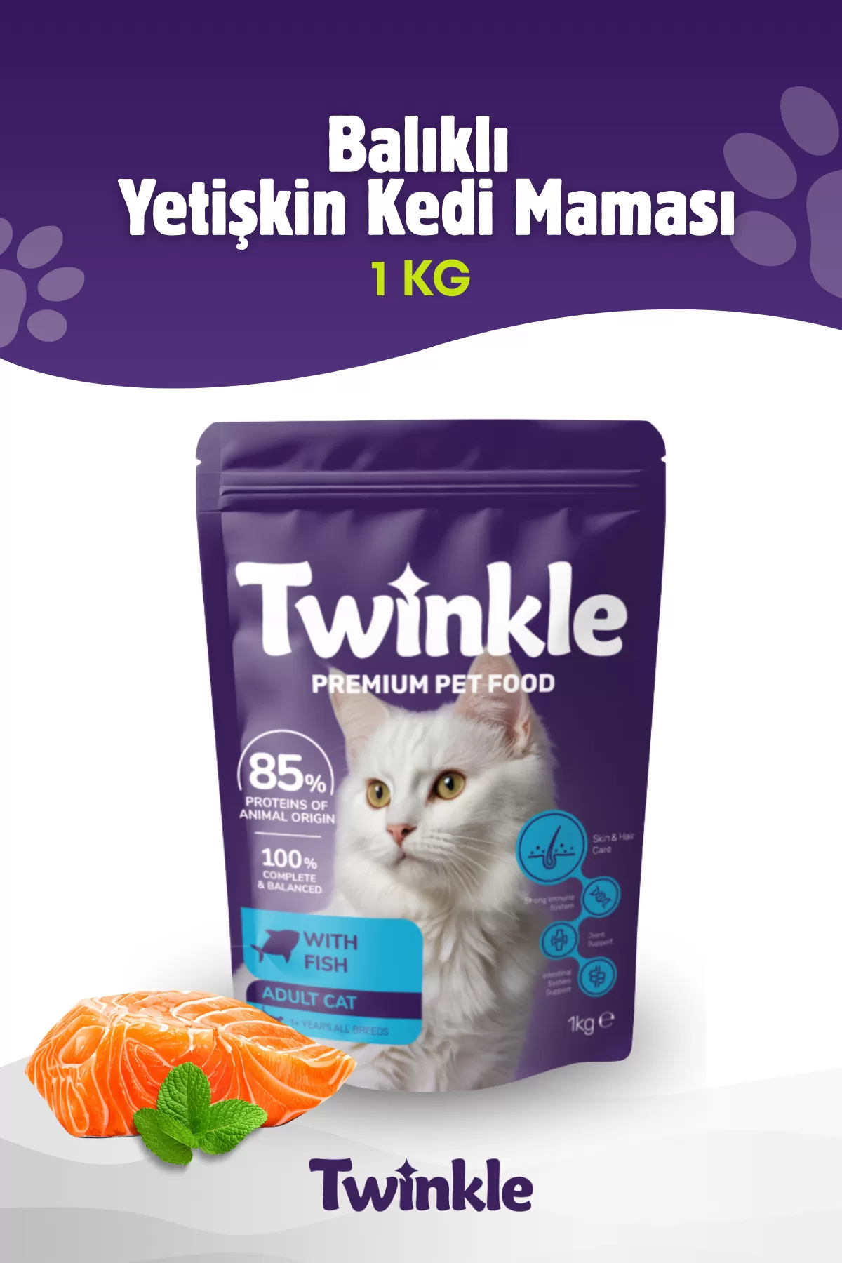 Balıklı Yetişkin Kedi Maması 1 Kg — ürün görseli