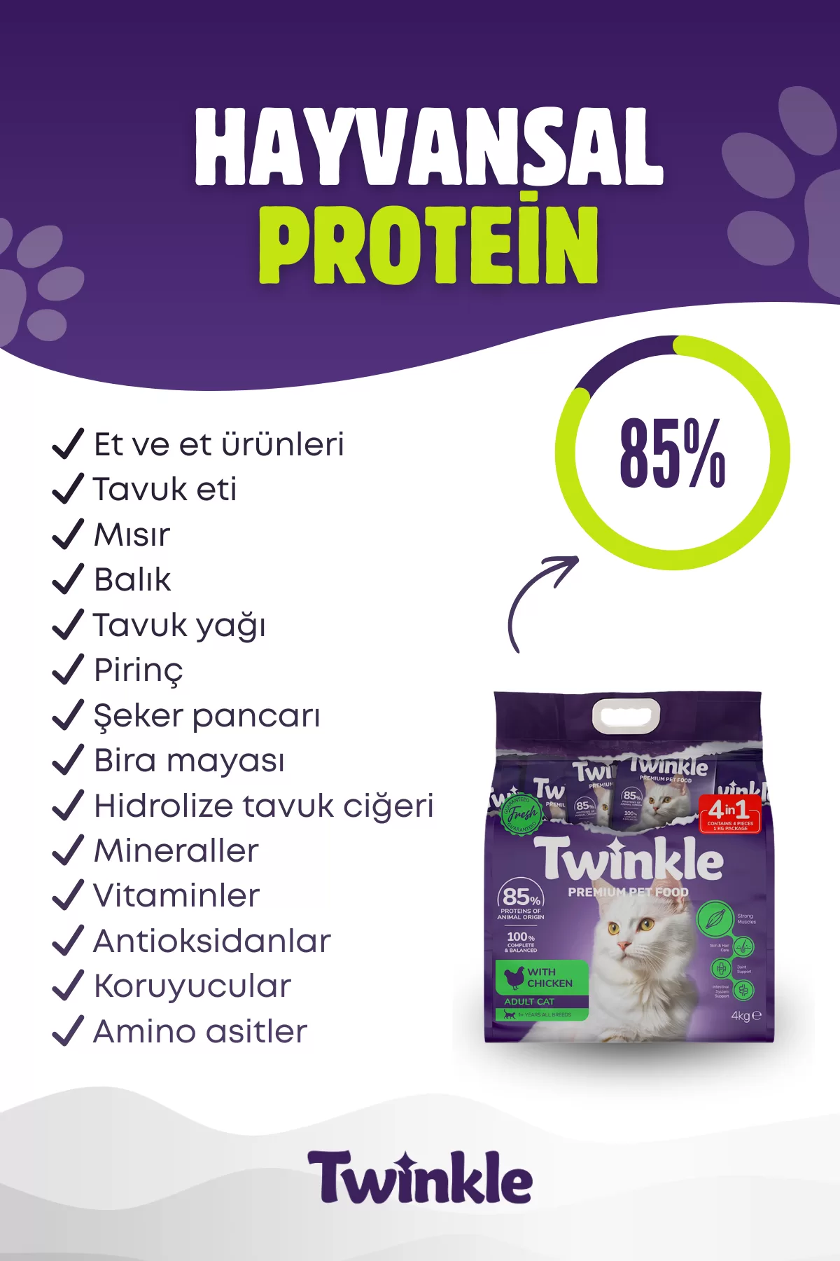 Tavuklu Yetişkin Kedi Maması 4 Kg — ürün görseli