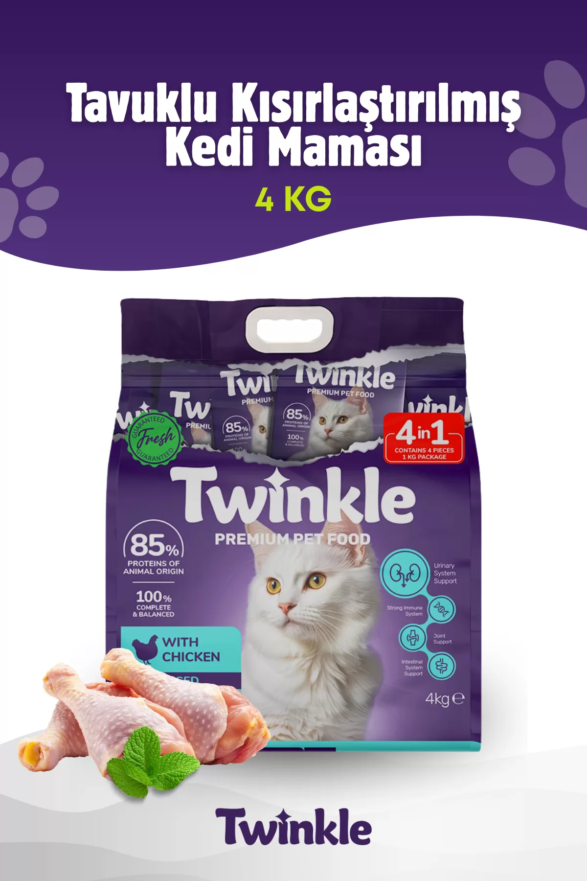 Tavuklu Kısırlaştırılmış Kedi Maması 4 Kg — ürün görseli