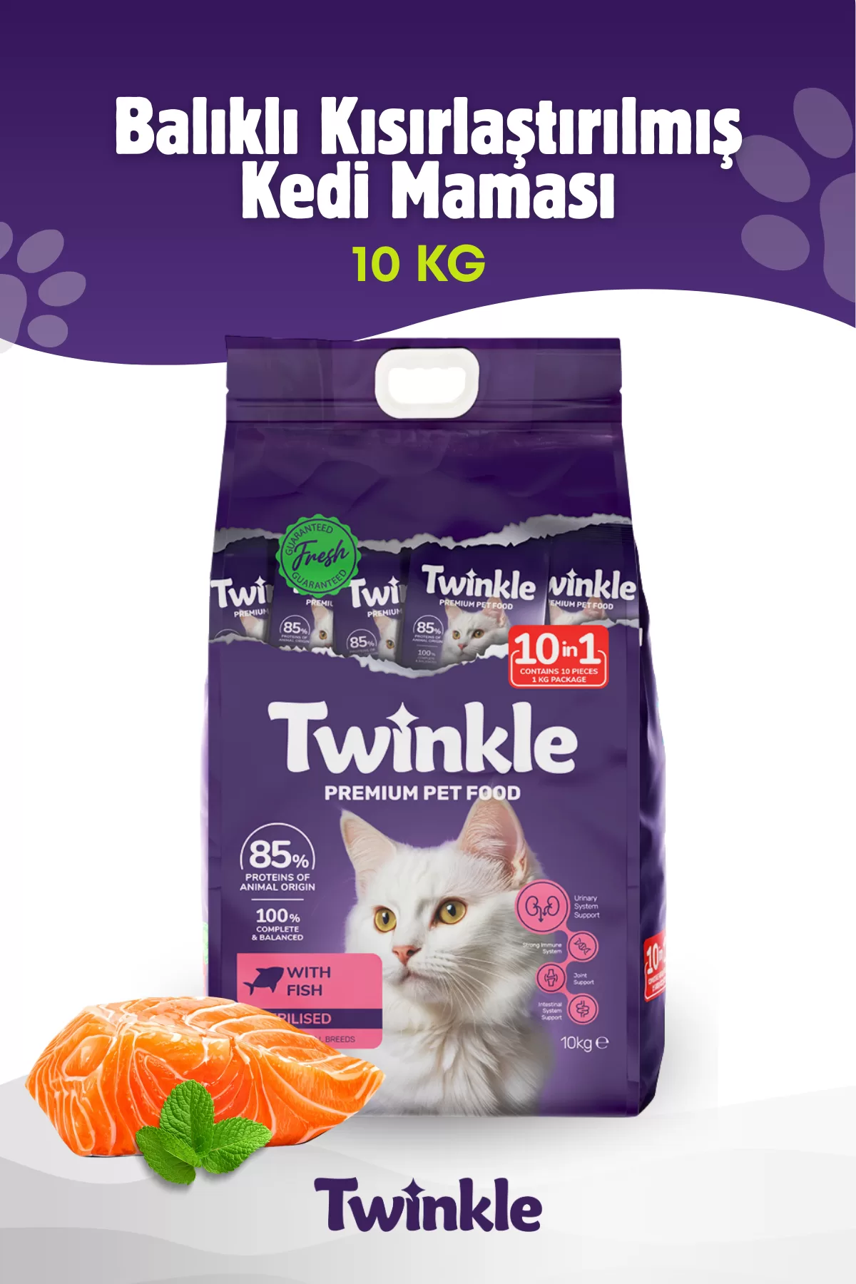 Balıklı Kısırlaştırılmış Kedi Maması 10 Kg — ürün görseli