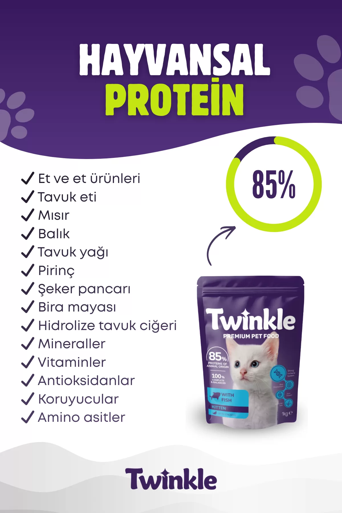 Balıklı Yavru Kedi Maması 1 Kg — ürün görseli