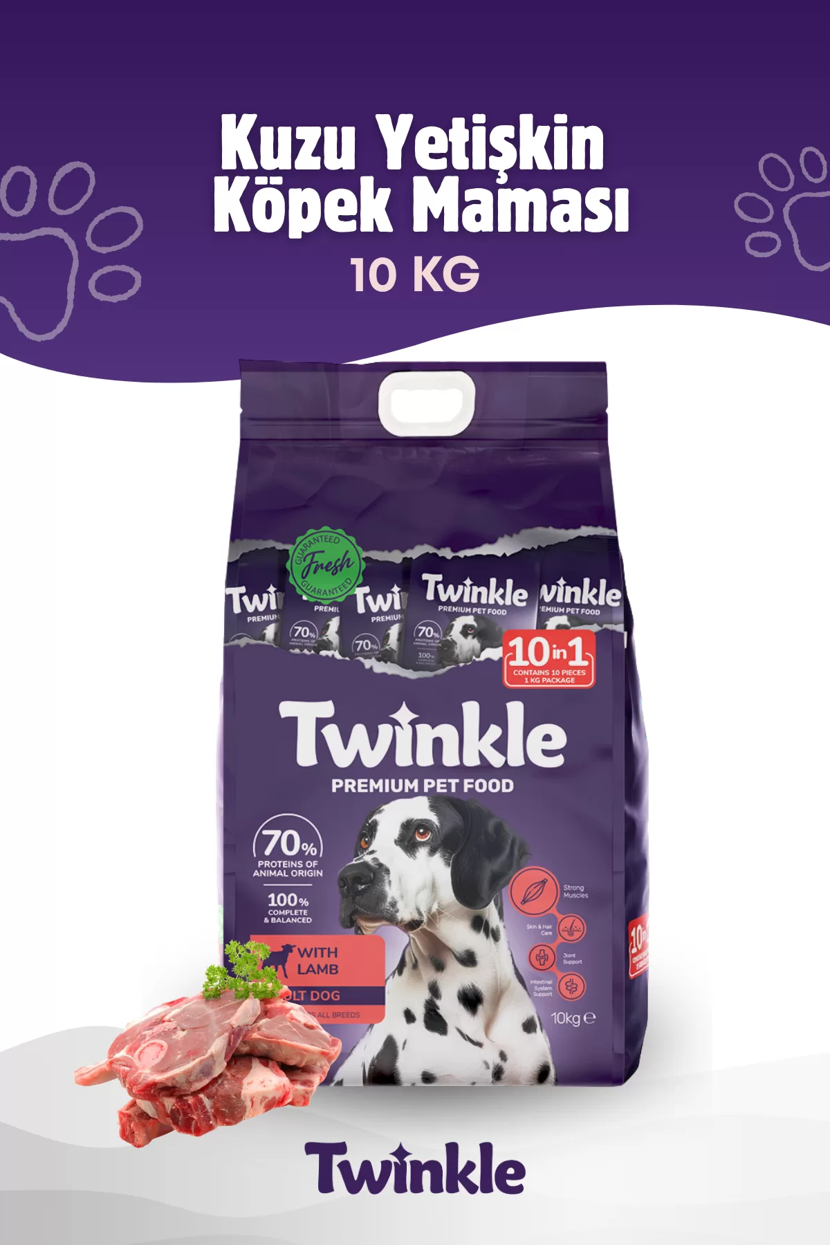 Kuzulu Yetişkin Köpek Maması 10 Kg — ürün görseli