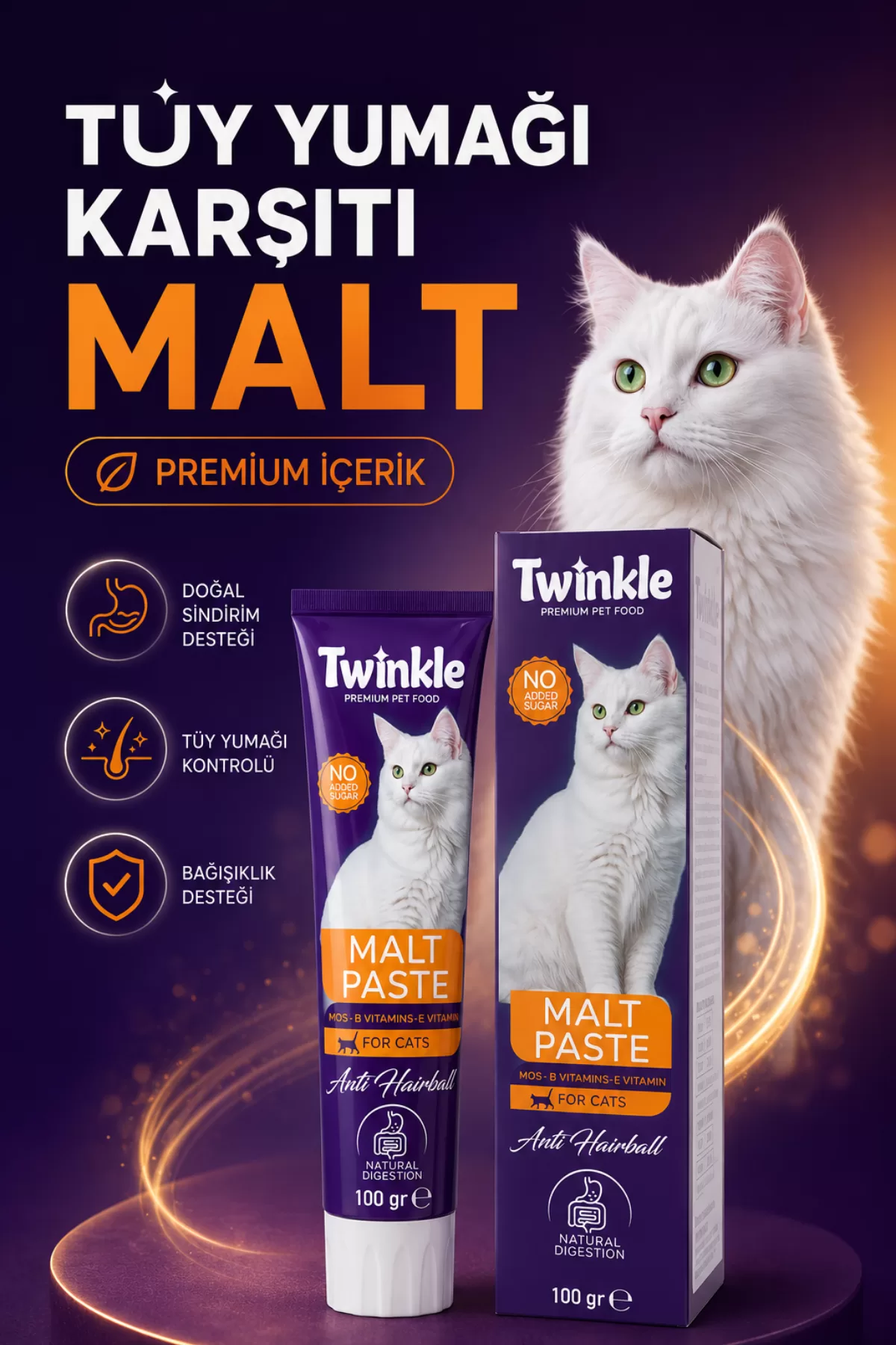 Tüy Yumağı Önleyici Kedi Malt Macunu 100 Gr — ürün görseli