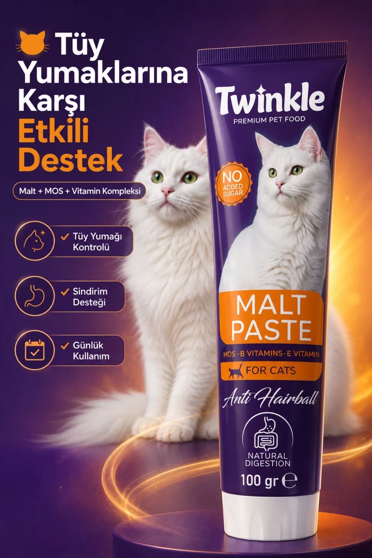 Tüy Yumağı Önleyici Kedi Malt Macunu 100 Gr — ürün görseli