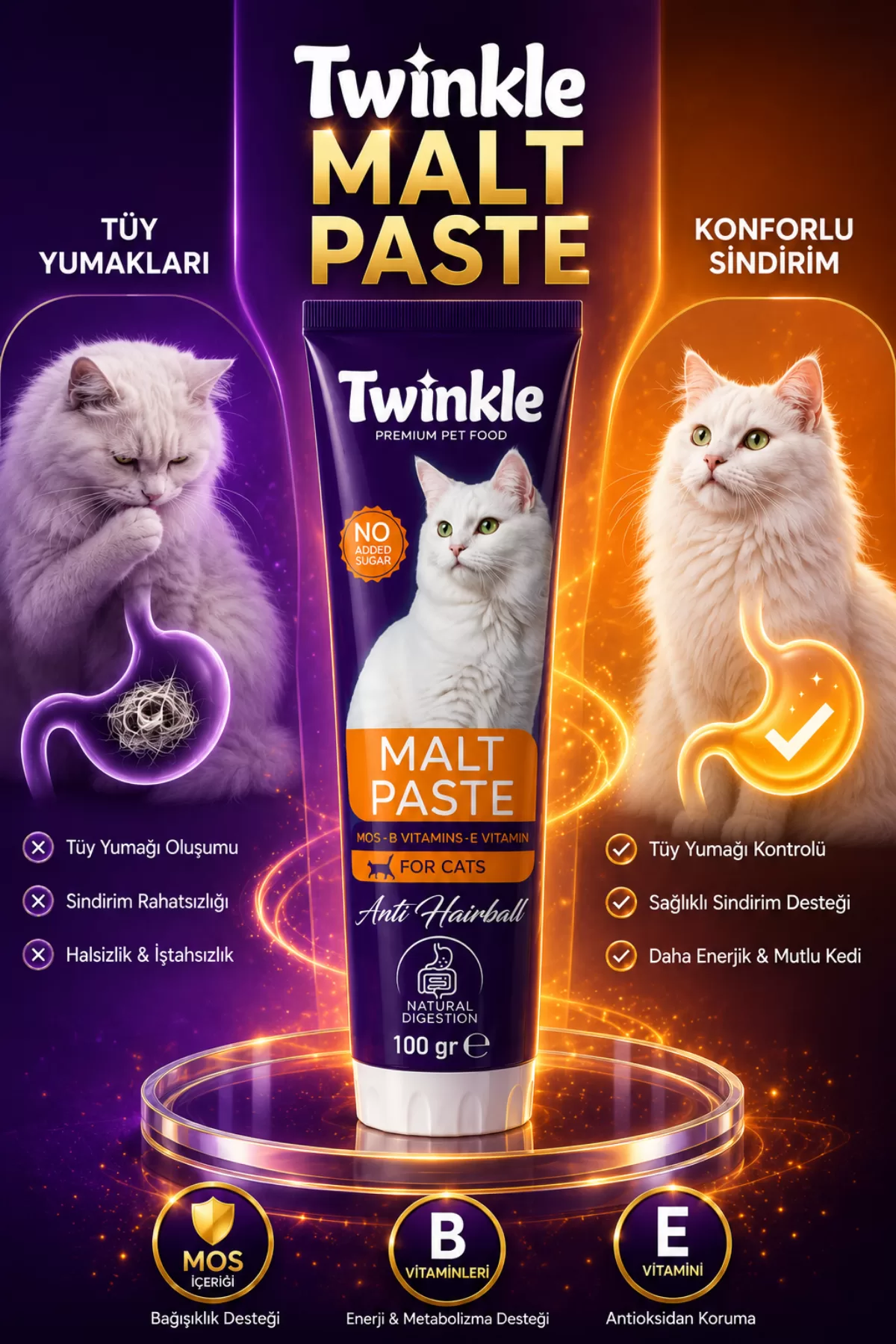 Tüy Yumağı Önleyici Kedi Malt Macunu 100 Gr — ürün görseli
