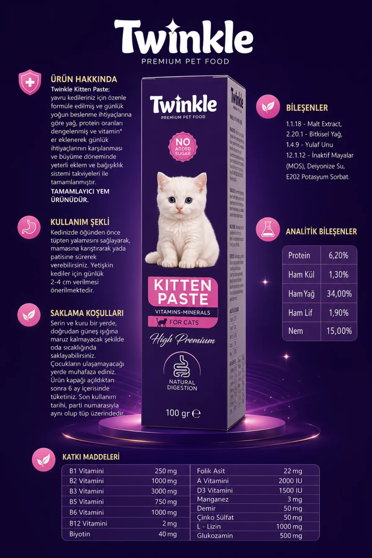 Yavru Kedi Vitamin Macunu 100 gr — ürün görseli