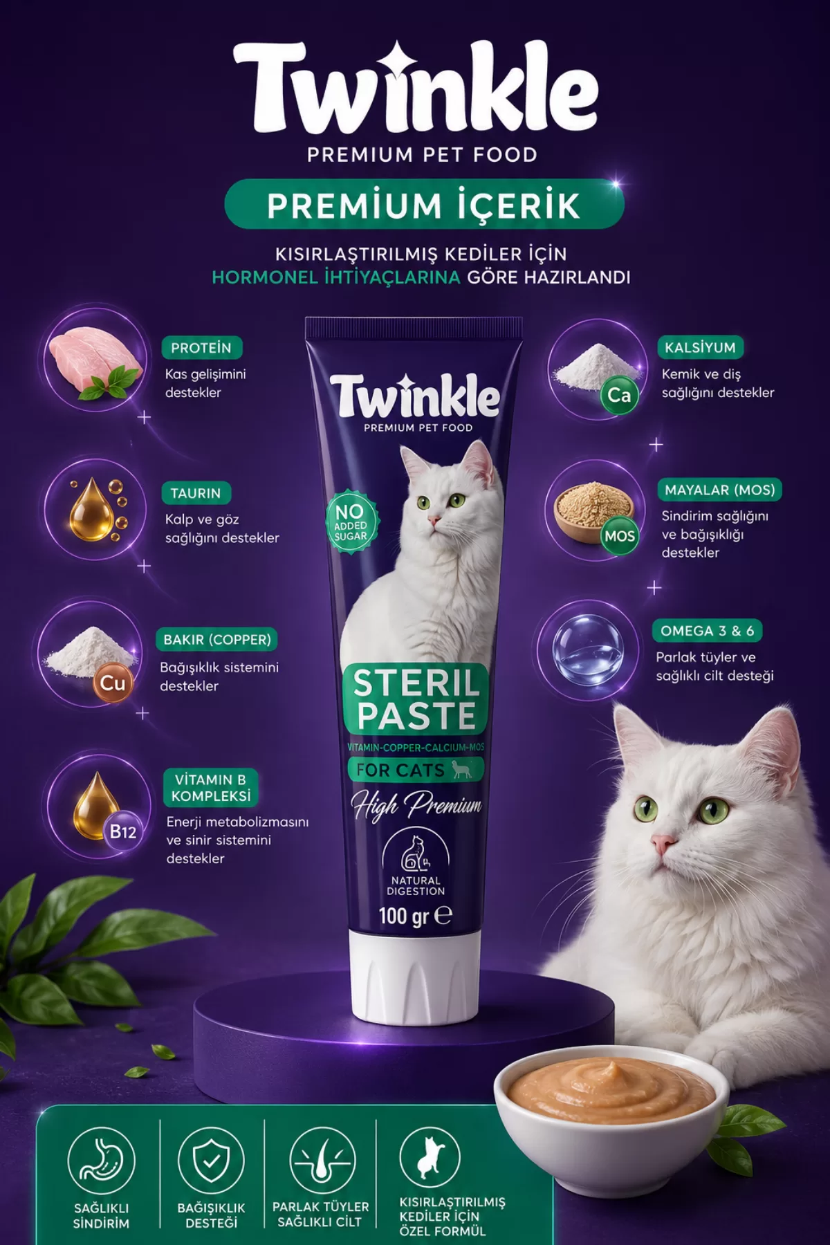 Steril Paste Kedi Malt Macunu 100 Gr — ürün görseli