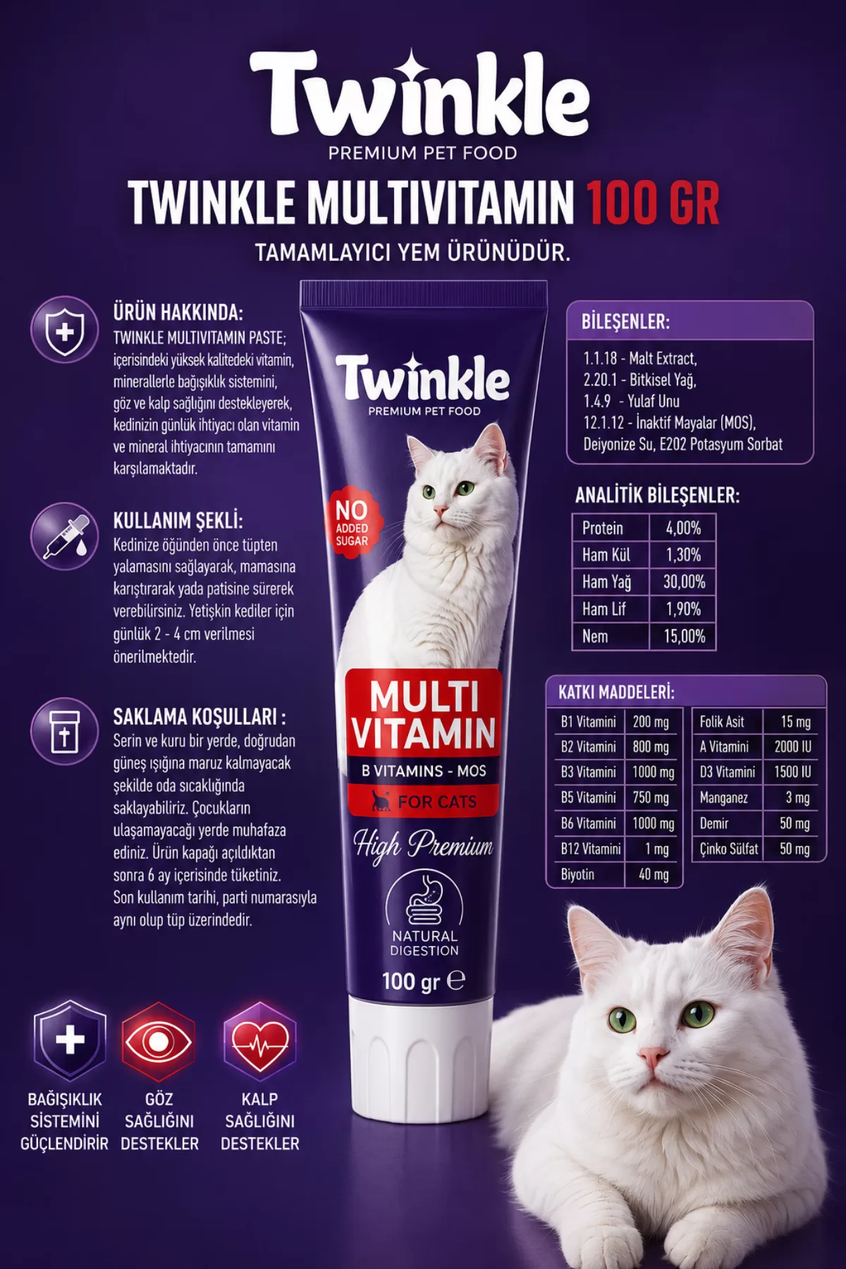 Multivitamin Kedi Malt Macunu 100 Gr — ürün görseli