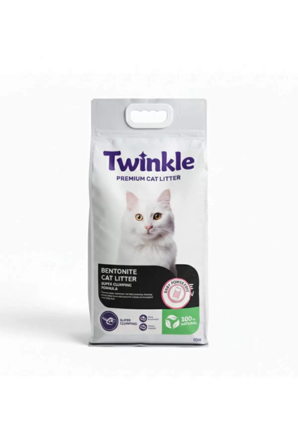 Twinkle Bentonit Kedi Kumu 10L – Bebek Pudrası Kokulu — ürün görseli